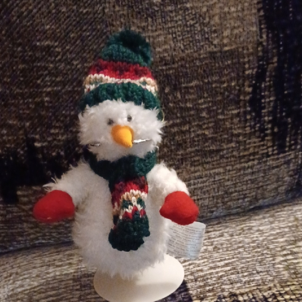 4/$80 Festive Snowman Plush with Hat and Scarf - Stand